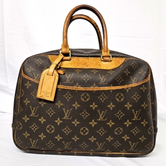 Louis Vuitton Deauville 1998 Monogram Handbag In Brown Canvas And Leather - Picture 1 of 14